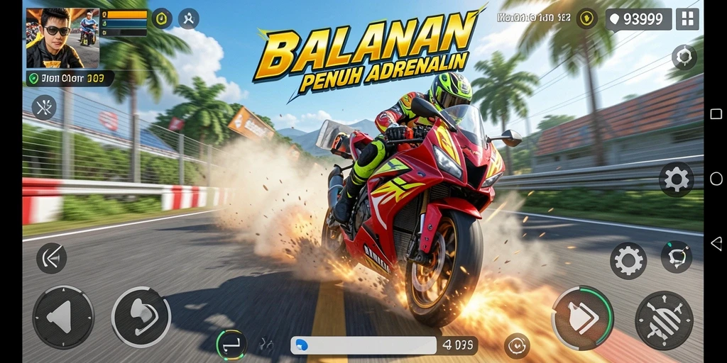 Gameplay seru di lintasan balap motor