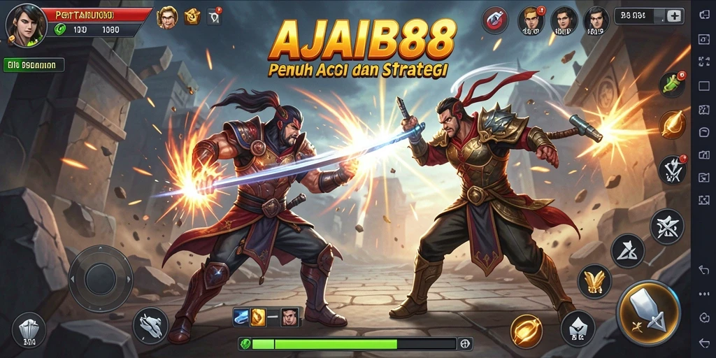 Tampilan aksi mendebarkan di AJAIB88 saat pertarungan berlangsung.