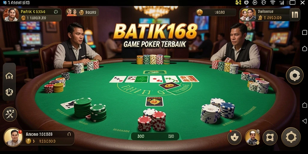 Tangkapan layar gameplay BATIK168 menampilkan momen poker yang mendebarkan.