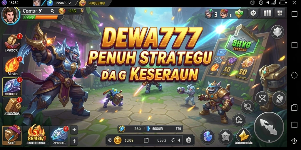 Screenshot gameplay DEWA777 menampilkan karakter bekerja otomatis dalam level yang menantang.