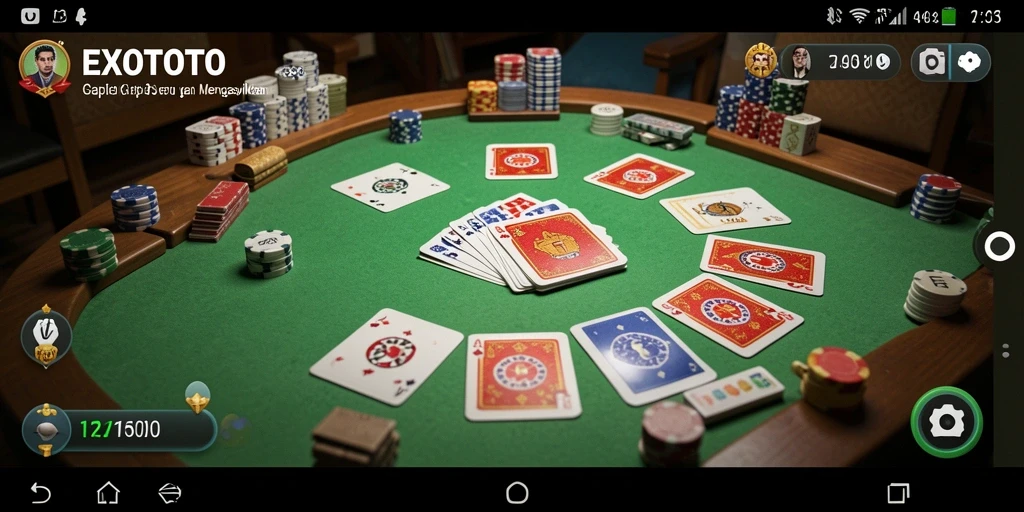 Tampilan gameplay menarik dari EXOTOTO dalam permainan Gaple.