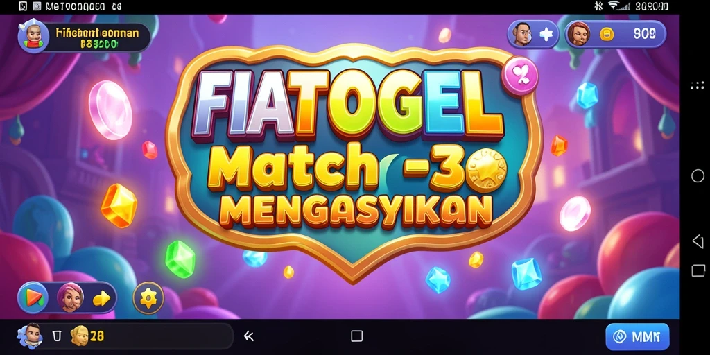 Tampilan menarik dari gameplay FIATOGEL dalam kategori Match-3.