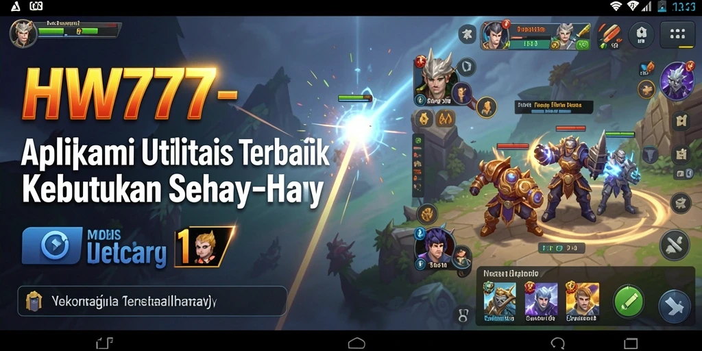 Screenshot HW777 menunjukkan antarmuka pengguna yang sederhana dan fitur-fitur utilitas yang canggih.
