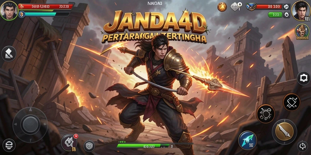 Tampilan seru pertarungan di JANDA4D dengan karakter ikonik.