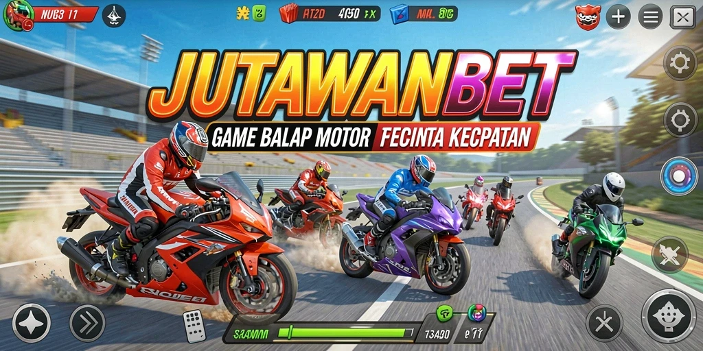 Screenshot JUTAWANBET menunjukkan aksi balap motor yang mendebarkan.