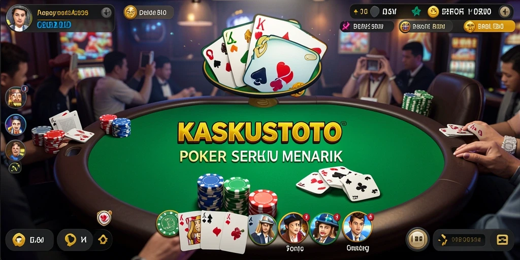 Screenshot KASKUSTOTO menampilkan aksi seru permainan Poker.