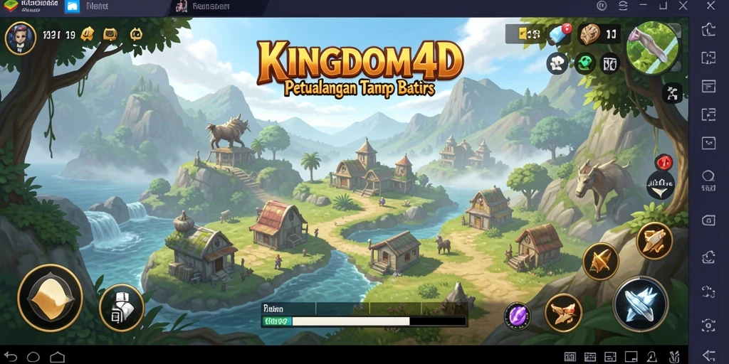 Screenshot KINGDOM4D menampilkan petualangan epik di dunia terbuka.