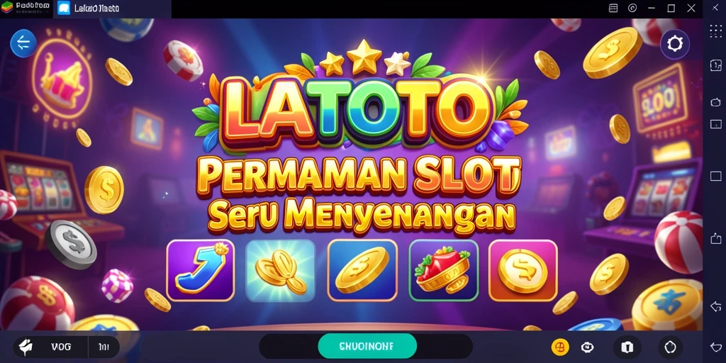 Screenshot utama LATOTO menampilkan gameplay slot yang memukau.