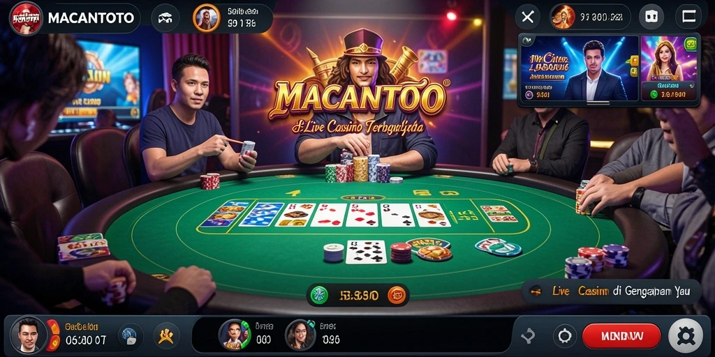 Tampilan gameplay Live Casino yang mengesankan di MACANTOTO.