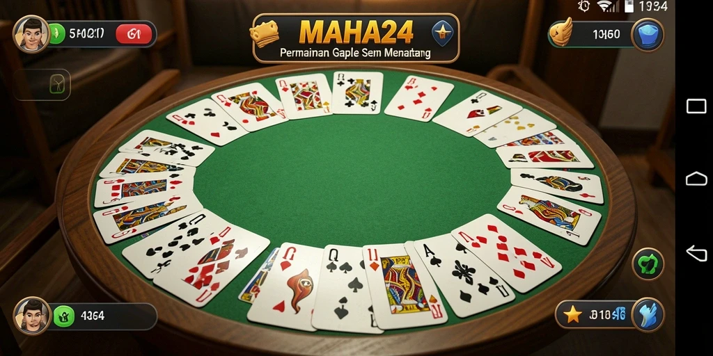 Tampilan gameplay menarik di MAHA24 saat bermain Gaple.