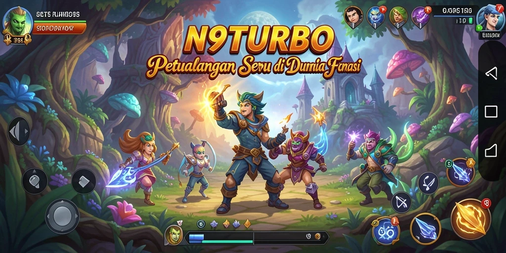 Screenshot gameplay N9TURBO menampilkan aksi seru dan eksplorasi yang mendebarkan.