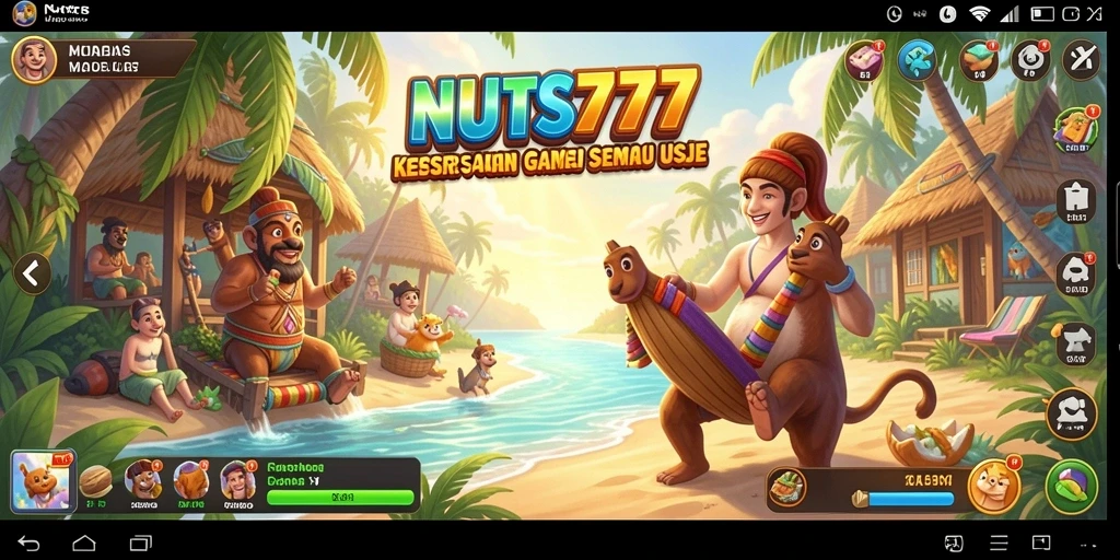 Tampilan gameplay seru NUTS777 yang penuh warna dan tantangan.