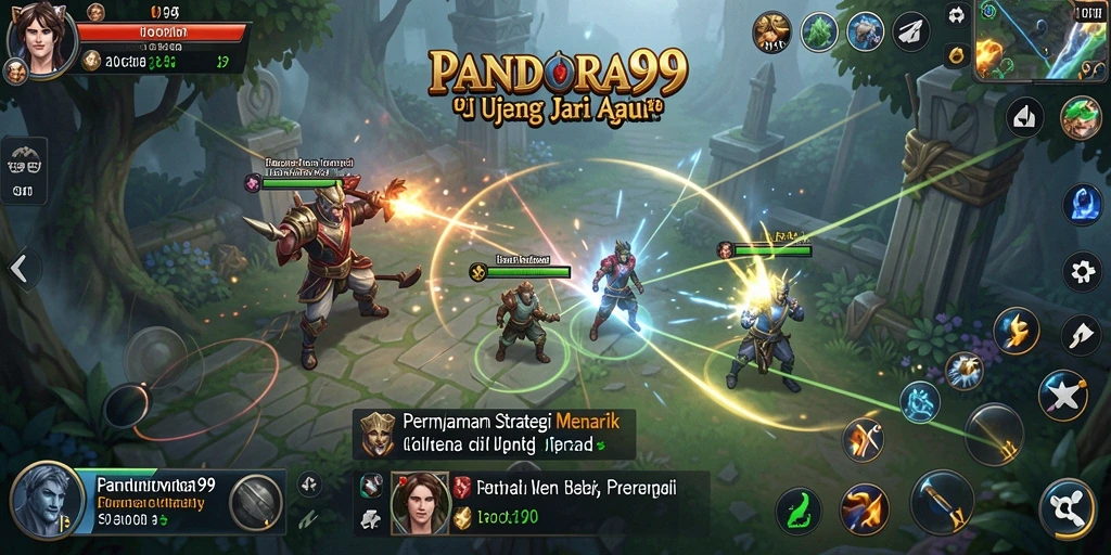 Menampilkan aksi strategis dalam gameplay PANDORA99 yang menegangkan.