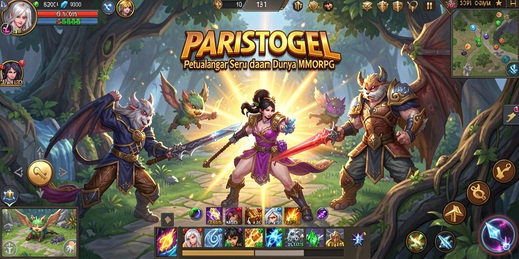 Gameplay PARISTOGEL yang seru dengan aksi petualangan di dunia MMORPG.