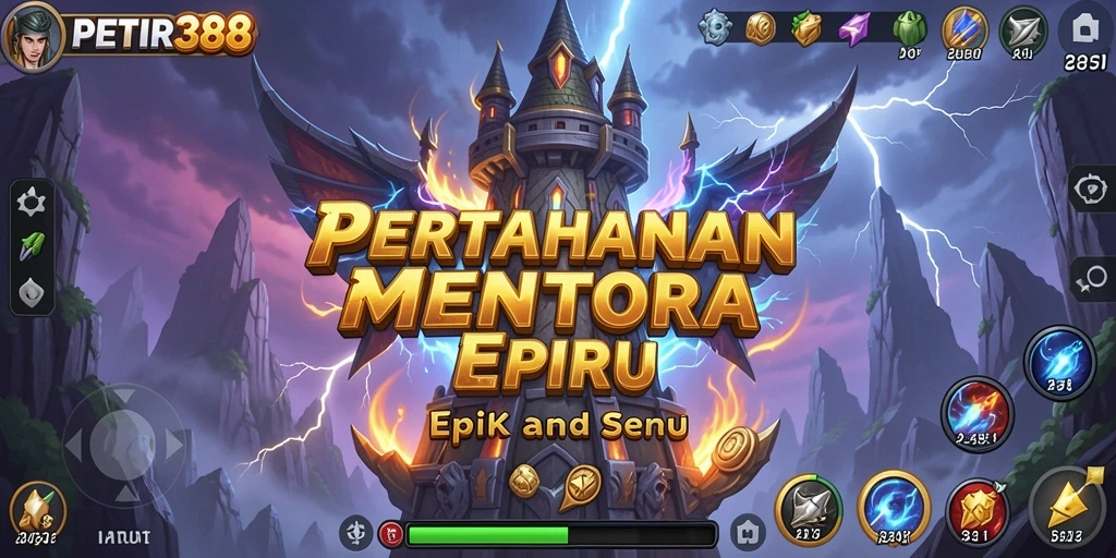 Screenshot menampilkan aksi seru dalam permainan Tower Defense.