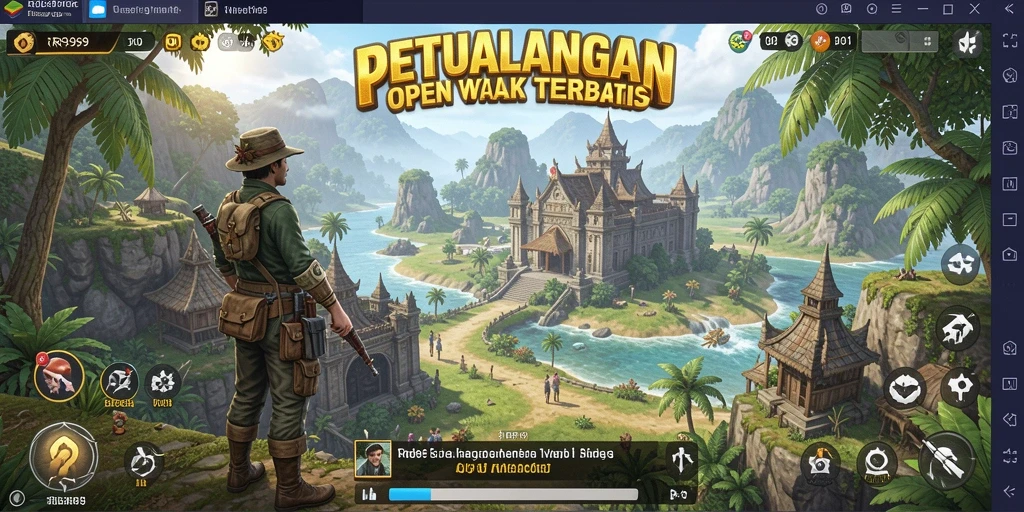 Screenshot gameplay RR999 menampilkan petualangan Open World yang menakjubkan.
