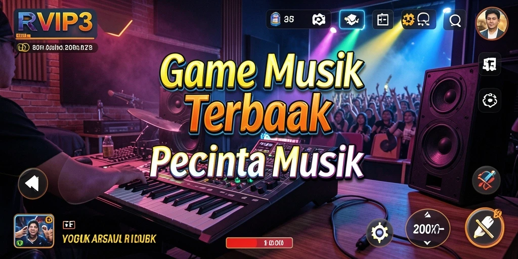 Tampilan gameplay <strong>RVIP3</strong> yang menampilkan keseruan bermain musik.