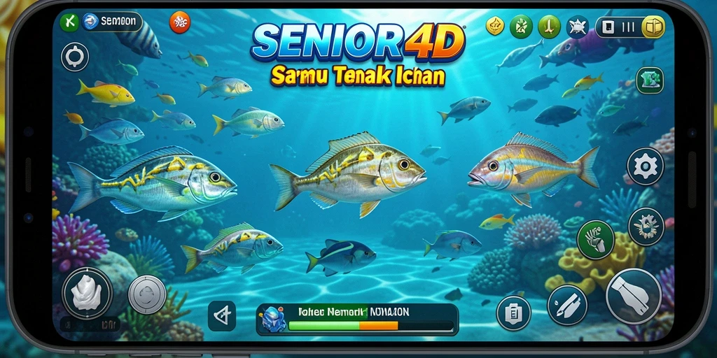 Screenshot dari gameplay Tembak Ikan di SENIOR4D.