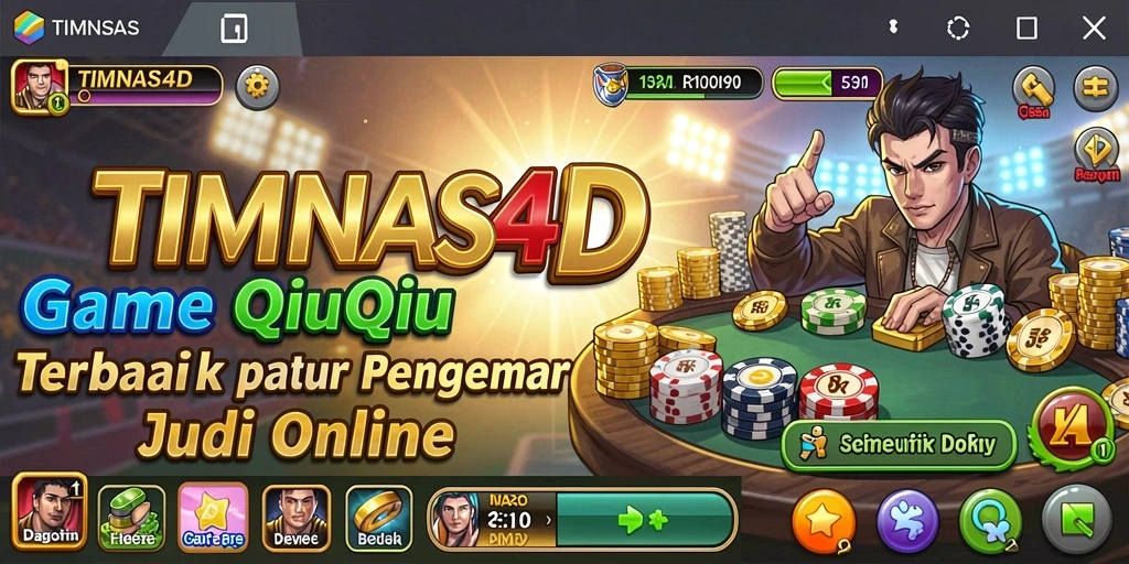Tangkapan layar menunjukkan gameplay seru QiuQiu di TIMNAS4D.
