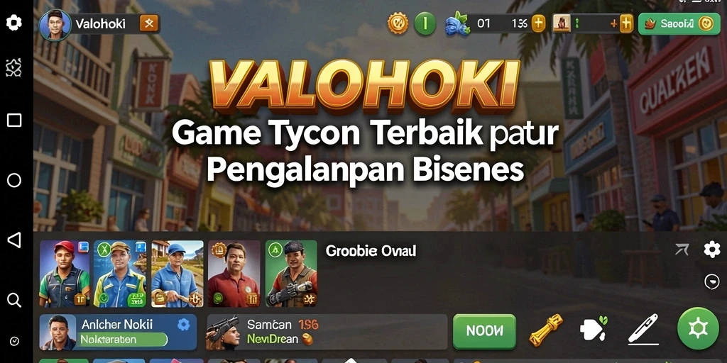 Tampilan gameplay VALOHOKI dengan elemen Tycoon yang menarik.