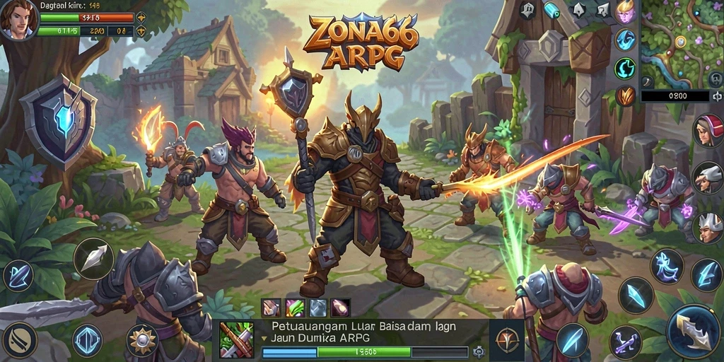 Tampilan menakjubkan dari gameplay ZONA66 dalam dunia ARPG.